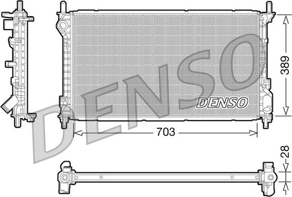 Denso DRM10109 - Радиатор, охлаждение двигателя autodnr.net
