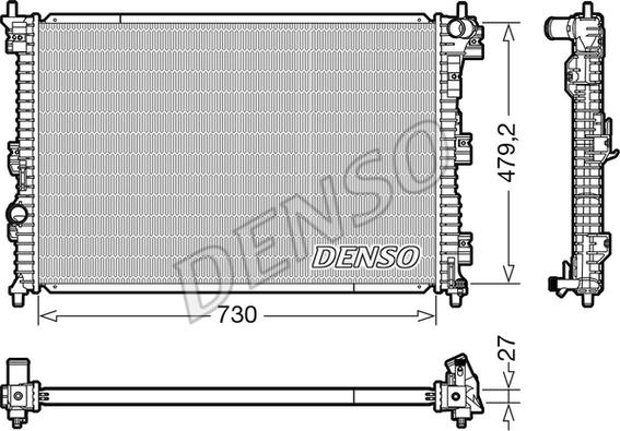 Denso DRM10112 - Радіатор, охолодження двигуна autocars.com.ua