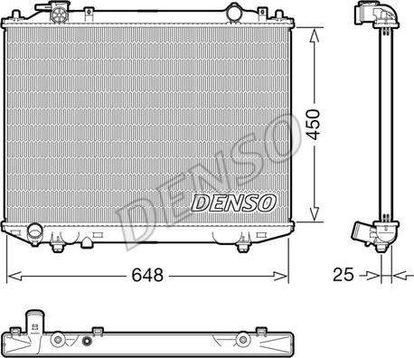 Denso DRM10117 - Радіатор, охолодження двигуна autocars.com.ua