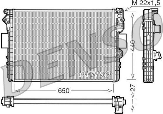 Denso DRM12002 - Радиатор, охлаждение двигателя avtokuzovplus.com.ua