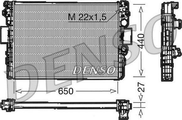 Denso DRM12003 - Радіатор, охолодження двигуна autocars.com.ua