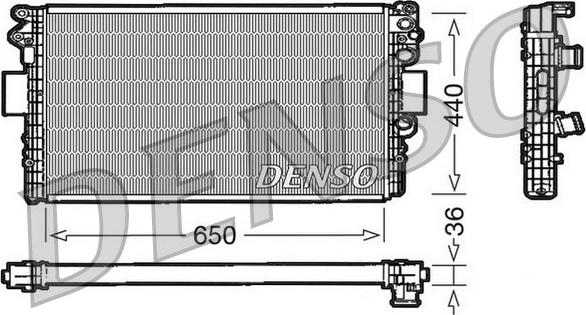 Denso DRM12004 - Радиатор, охлаждение двигателя avtokuzovplus.com.ua