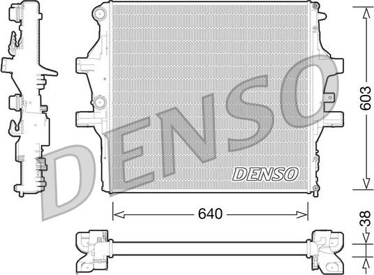 Denso DRM12009 - Радиатор, охлаждение двигателя avtokuzovplus.com.ua