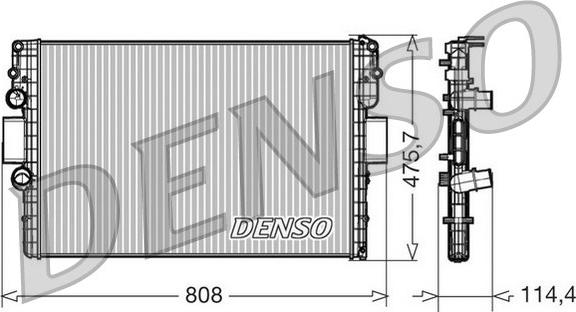 Denso DRM12010 - Радиатор, охлаждение двигателя avtokuzovplus.com.ua