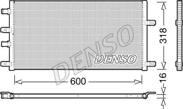 Denso DRM12011 - Радіатор, охолодження двигуна autocars.com.ua