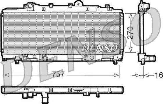 Denso DRM13001 - Радіатор, охолодження двигуна autocars.com.ua
