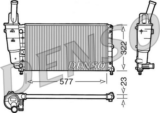 Denso DRM13004 - Радіатор, охолодження двигуна autocars.com.ua