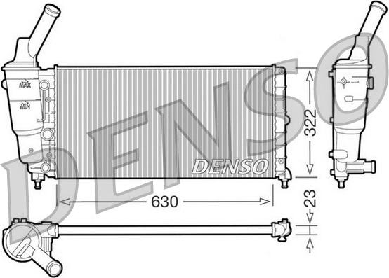 Denso DRM13005 - Радіатор, охолодження двигуна autocars.com.ua