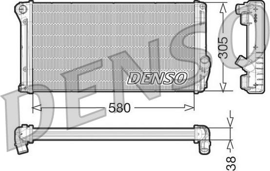 Denso DRM13020 - Радіатор, охолодження двигуна autocars.com.ua
