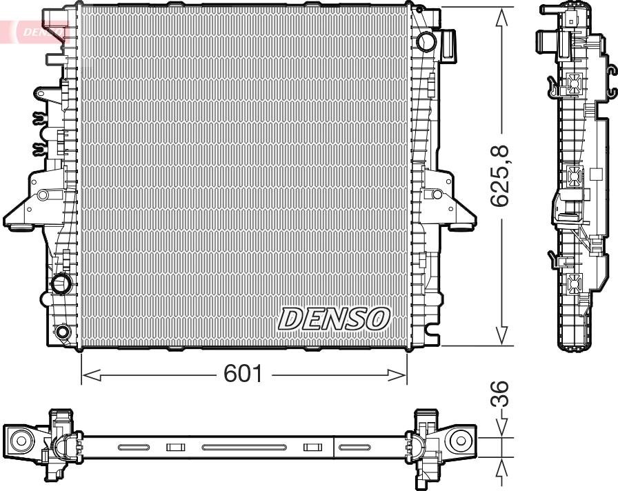 Denso DRM14004 - Радіатор, охолодження двигуна autocars.com.ua