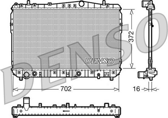 Denso DRM15002 - Радиатор, охлаждение двигателя autodnr.net