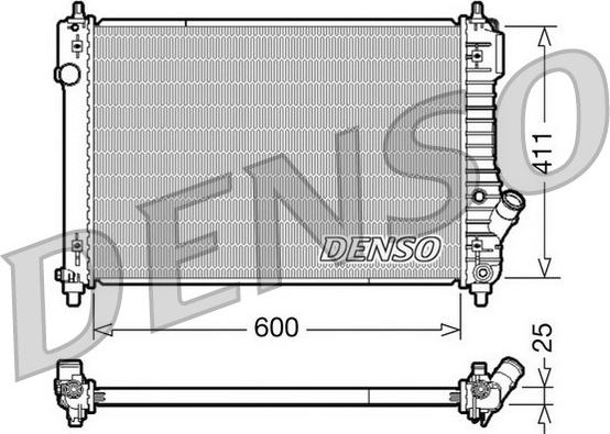 Denso DRM15004 - Радіатор, охолодження двигуна autocars.com.ua