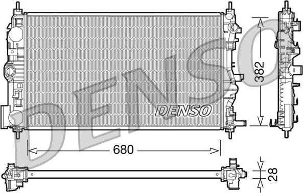 Denso DRM15005 - Радіатор, охолодження двигуна autocars.com.ua