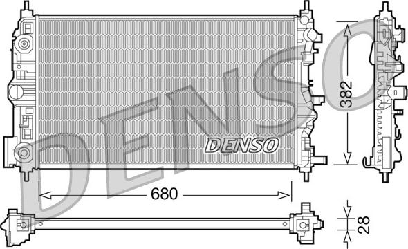 Denso DRM15006 - Радіатор, охолодження двигуна autocars.com.ua