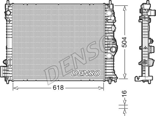 Denso DRM15010 - Радиатор, охлаждение двигателя avtokuzovplus.com.ua