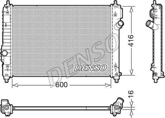 Denso DRM15015 - Радіатор, охолодження двигуна autocars.com.ua
