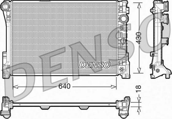 Denso DRM17005 - Радіатор, охолодження двигуна autocars.com.ua