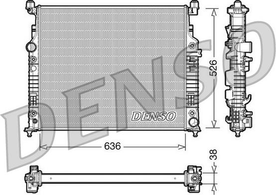 Denso DRM17006 - Радіатор, охолодження двигуна autocars.com.ua