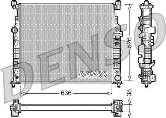 Denso DRM17007 - Радіатор, охолодження двигуна autocars.com.ua