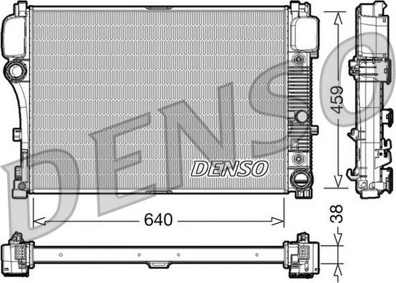 Denso DRM17008 - Радиатор, охлаждение двигателя avtokuzovplus.com.ua