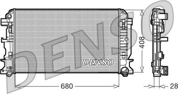 Denso DRM17009 - Радіатор, охолодження двигуна autocars.com.ua