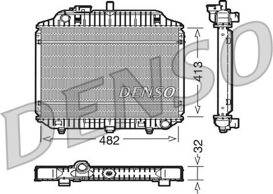 Denso DRM17010 - Радіатор, охолодження двигуна autocars.com.ua