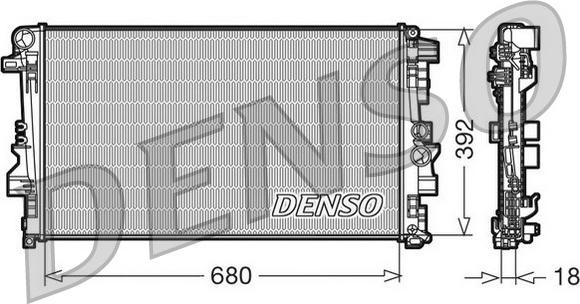 Denso DRM17012 - Радіатор, охолодження двигуна autocars.com.ua