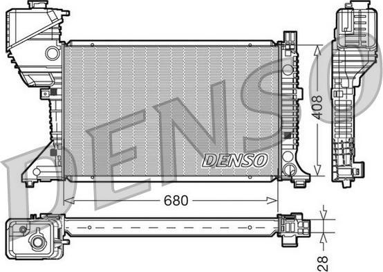 Denso DRM17015 - Радіатор, охолодження двигуна autocars.com.ua