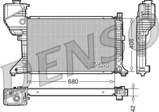 Denso DRM17017 - Радіатор, охолодження двигуна autocars.com.ua