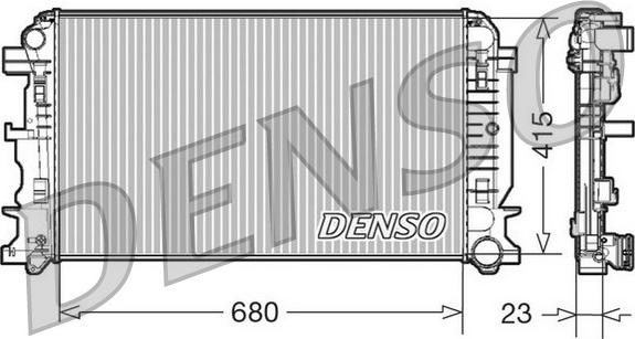 Denso DRM17018 - Радіатор, охолодження двигуна autocars.com.ua
