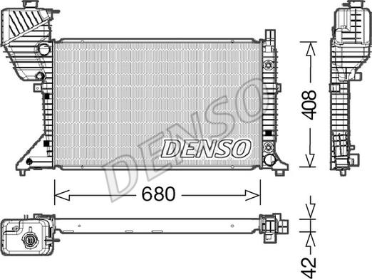 Denso DRM17019 - Радіатор, охолодження двигуна autocars.com.ua