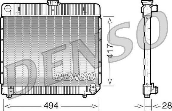 Denso DRM17020 - Радіатор, охолодження двигуна autocars.com.ua