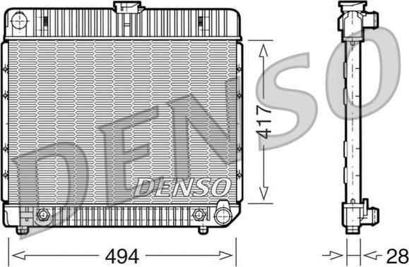 Denso DRM17021 - Радіатор, охолодження двигуна autocars.com.ua