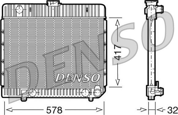 Denso DRM17024 - Радіатор, охолодження двигуна autocars.com.ua