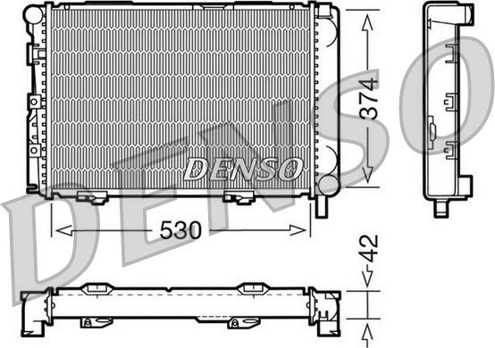 Denso DRM17025 - Радіатор, охолодження двигуна autocars.com.ua