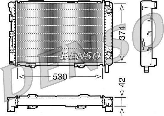 Denso DRM17026 - Радіатор, охолодження двигуна autocars.com.ua