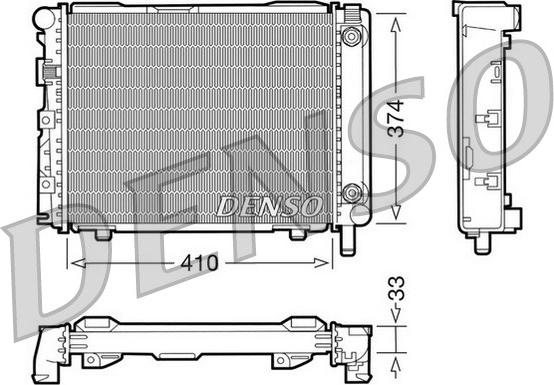 Denso DRM17029 - Радіатор, охолодження двигуна autocars.com.ua