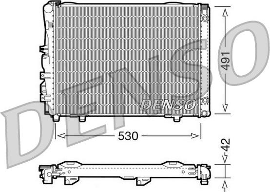 Denso DRM17030 - Радіатор, охолодження двигуна autocars.com.ua