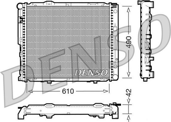 Denso DRM17033 - Радіатор, охолодження двигуна autocars.com.ua