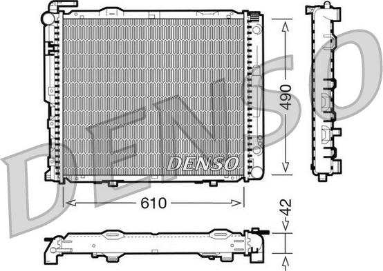 Denso DRM17036 - Радіатор, охолодження двигуна autocars.com.ua