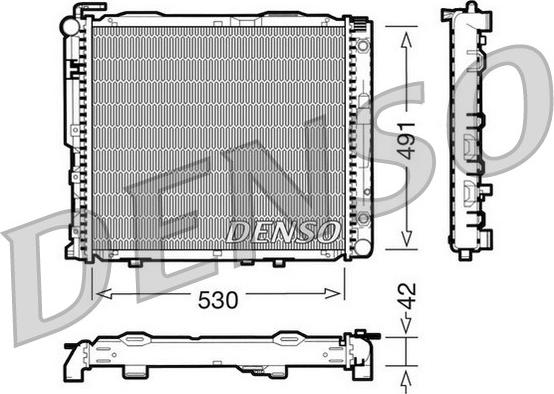 Denso DRM17037 - Радіатор, охолодження двигуна autocars.com.ua