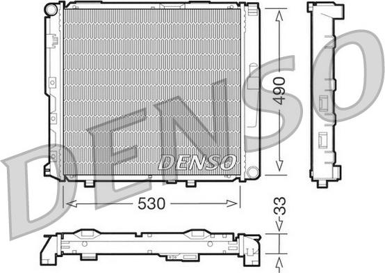 Denso DRM17038 - Радіатор, охолодження двигуна autocars.com.ua