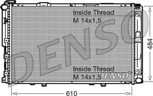 Denso DRM17039 - Радіатор, охолодження двигуна autocars.com.ua