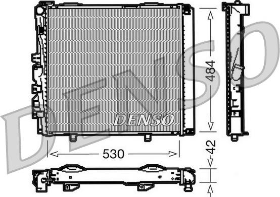 Denso DRM17040 - Радіатор, охолодження двигуна autocars.com.ua