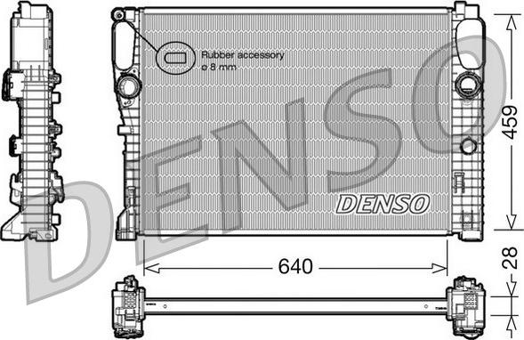Denso DRM17042 - Радіатор, охолодження двигуна autocars.com.ua