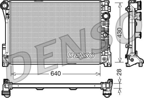 Denso DRM17043 - Радіатор, охолодження двигуна autocars.com.ua
