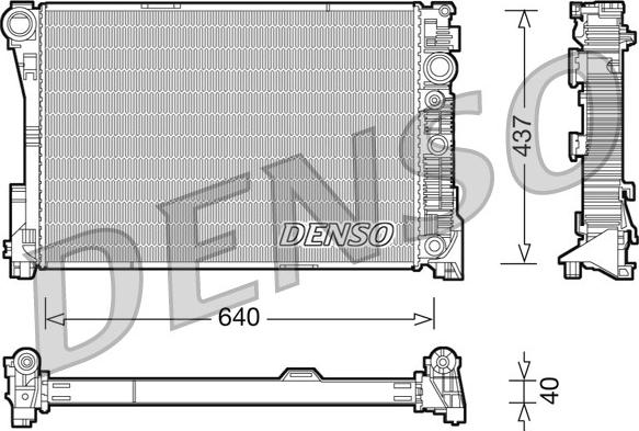 Denso DRM17046 - Радіатор, охолодження двигуна autocars.com.ua