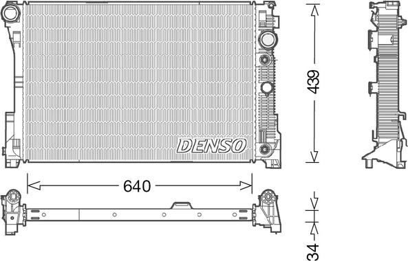 Denso DRM17048 - Радиатор, охлаждение двигателя autodnr.net