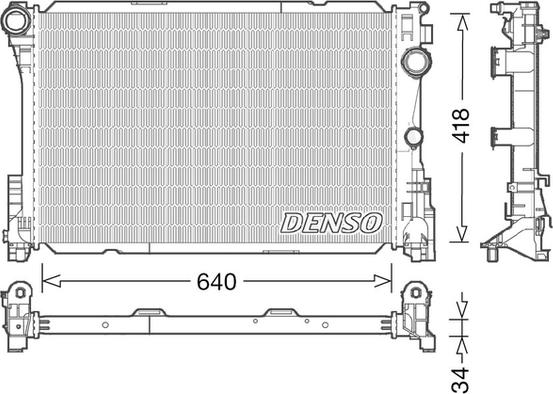 Denso DRM17049 - Радіатор, охолодження двигуна autocars.com.ua