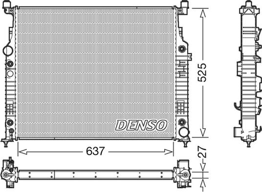 Denso DRM17056 - Радіатор, охолодження двигуна autocars.com.ua